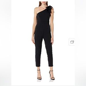 Adrianna Papell Women's One Shoulder Crepe Jumpsuit